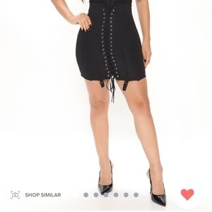 Sexy lace up skirt
